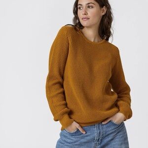 AMBIANCE APPAREL | Mustard Knit Crewneck Sweater
